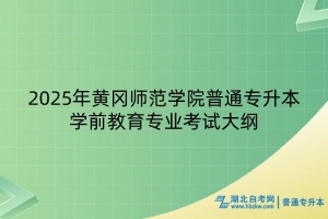 2025年黃岡師范學院普通專升本學前教育專業(yè)考試大綱