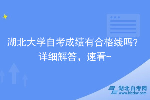湖北大學(xué)自考成績有合格線嗎？詳細(xì)解答，速看~