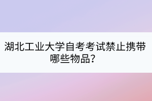 湖北工業(yè)大學(xué)自考考試禁止攜帶哪些物品？