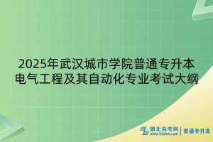 2025年武漢城市學(xué)院普通專(zhuān)升本電氣工程及其自動(dòng)化專(zhuān)業(yè)考試大綱