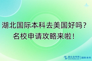 湖北國際本科去美國好嗎？名校申請(qǐng)攻略來啦！