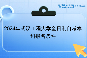 2024年武漢工程大學(xué)全日制自考本科報名條件