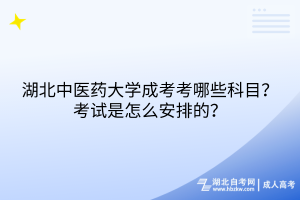 湖北中醫(yī)藥大學(xué)成考考哪些科目？考試是怎么安排的？