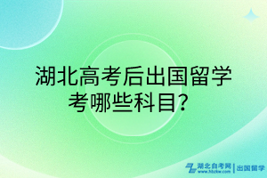 湖北高考后出國(guó)留學(xué)考哪些科目？
