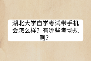 湖北大學(xué)自學(xué)考試帶手機(jī)會怎么樣？有哪些考場規(guī)則？