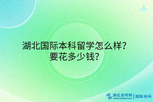 湖北國際本科留學(xué)怎么樣？要花多少錢？