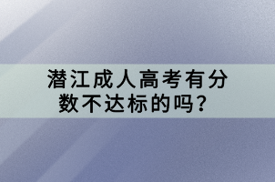 潛江成人高考有分?jǐn)?shù)不達(dá)標(biāo)的嗎？