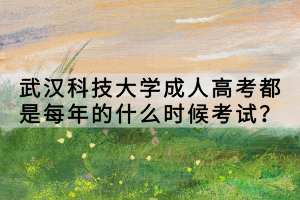 武漢科技大學(xué)成人高考都是每年的什么時(shí)候考試？
