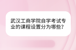 武漢工商學(xué)院自學(xué)考試專(zhuān)業(yè)的課程設(shè)置分為哪些？