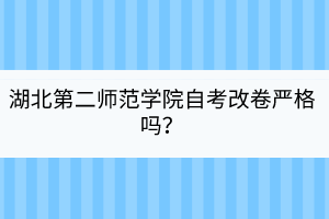 湖北第二師范學(xué)院自考改卷嚴(yán)格嗎？
