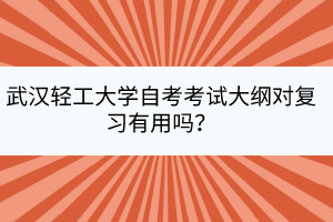 武漢輕工大學(xué)自考考試大綱對(duì)復(fù)習(xí)有用嗎？