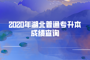 2020年湖北科技學院普通專升本考試成績查詢