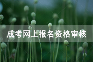 成人高考網(wǎng)上報(bào)名資格審核要求