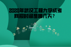 2020年武漢工程大學(xué)成考網(wǎng)報(bào)時(shí)間是哪幾天？