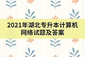 2021年湖北專升本計算機(jī)網(wǎng)絡(luò)試題及答案(一)