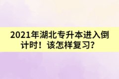 2021年湖北專升本進入倒計時！該怎樣復習？