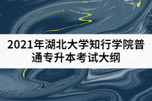 2021年湖北大學知行學院普通專升本《廣告學》考試大綱