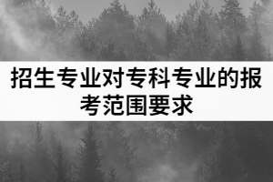 2021年武昌理工學(xué)院專升本招生專業(yè)對(duì)?？茖I(yè)的報(bào)考范圍要求