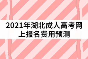 2021年湖北成人高考網上報名費用預測