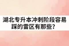 湖北專升本沖刺階段容易踩的雷區(qū)有那些？