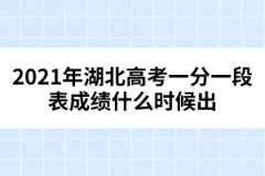 2021年湖北高考一分一段表成績(jī)什么時(shí)候出