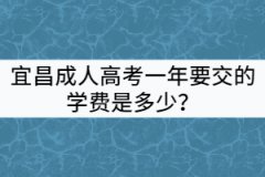 宜昌成人高考一年要交的學(xué)費(fèi)是多少？