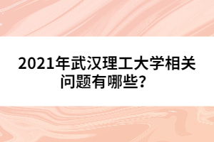 2021年武漢理工大學(xué)相關(guān)問題有哪些？