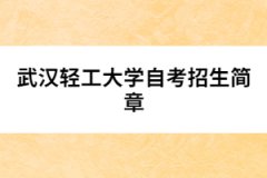 武漢輕工大學(xué)自考招生簡(jiǎn)章