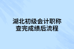 湖北初級(jí)會(huì)計(jì)職稱(chēng)查完成績(jī)后流程