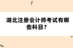 湖北注冊(cè)會(huì)計(jì)師考試有哪些科目？