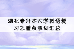 湖北專升本大學(xué)英語復(fù)習(xí)之重點單詞匯總（一）