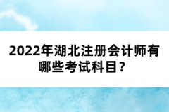 2022年湖北注冊會計(jì)師有哪些考試科目？