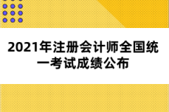 2021年注冊會計(jì)師全國統(tǒng)一考試成績公布