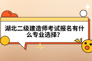 湖北二級建造師考試報名有什么專業(yè)選擇？