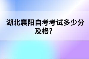 湖北襄陽(yáng)自考考試多少分及格？