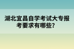 湖北宜昌自學(xué)考試大專報考要求有哪些？