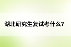 湖北研究生復(fù)試考什么？