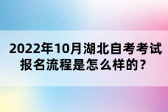 2022年10月湖北自考考試報名流程是怎么樣的？