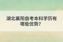 湖北襄陽自考本科學歷有哪些優(yōu)勢？