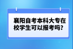 襄陽自考本科大專在校學(xué)生可以報考嗎？